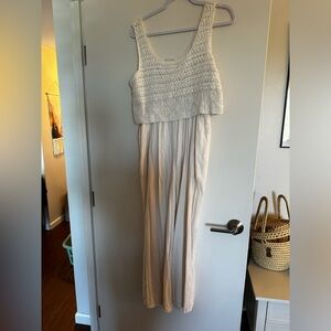 Lucky Brand White Crochet Jumpsuit
